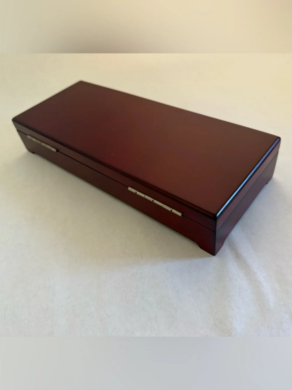 Classic Burgundy Wooden Accessory Box